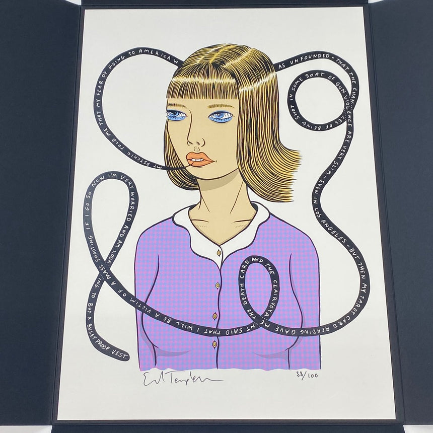 STRAY THOUGHTS GIRLS<br />Silkscreen Print<br />< My Psychic ><br />Ed Templeton